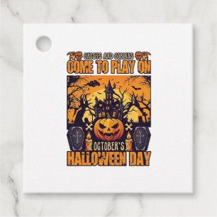 Ghosts Goblins Halloween Come Play October Haunted Favour Tags
