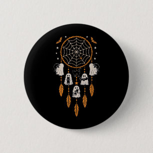 Ghosts Holding Black Cats Halloween Vintage 2 Inch Round Button