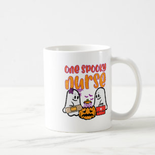 Ghosts One Spooky Nurse Halloween Nurse Fall Scrub Coffee Mug