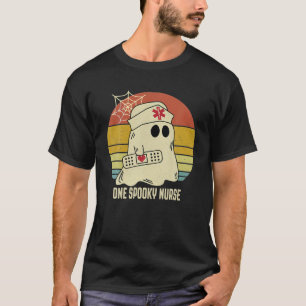 Ghosts One Spooky Nurse Halloween Nurse Fall Scrub T-Shirt