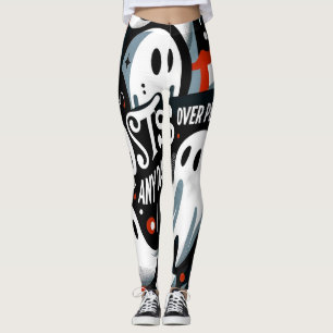 "Ghosts Over People Any Day" Leggings