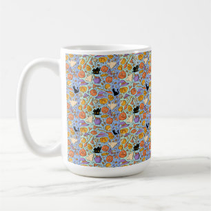 Ghosts, Pumpkins, Cats & Spooky Seamless Design Coffee Mug