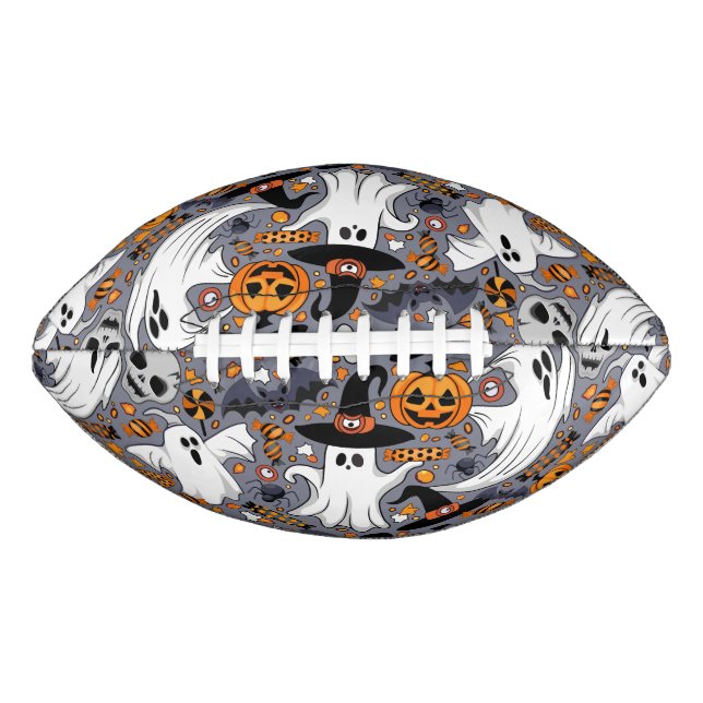 Ghosts Spooky and Creepy Cute Monsters Football (Front)