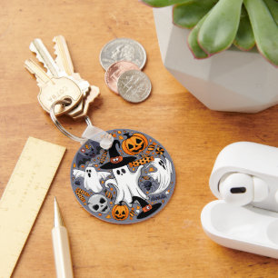 Ghosts Spooky and Creepy Cute Monsters Keychain