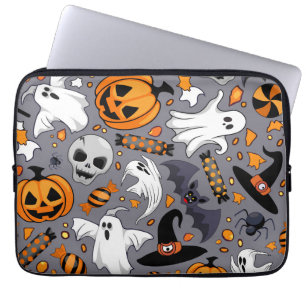 Ghosts Spooky and Creepy Cute Monsters Laptop Sleeve