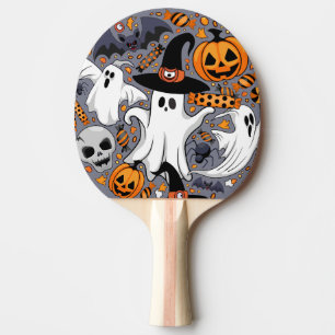 Ghosts Spooky and Creepy Cute Monsters Ping Pong Paddle