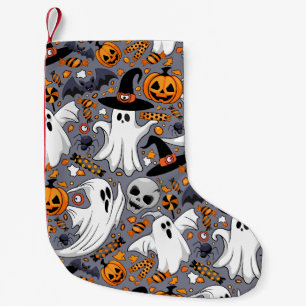 Ghosts Spooky and Creepy Cute Monsters Small Christmas Stocking