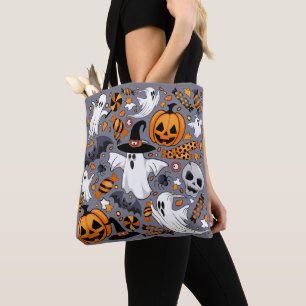Ghosts Spooky and Creepy Cute Monsters Tote Bag