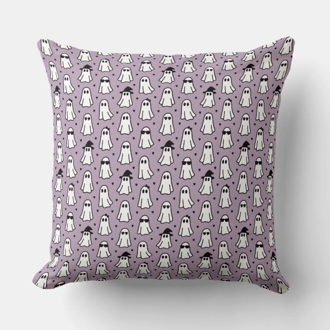 Ghosts Throw Pillow (Front)