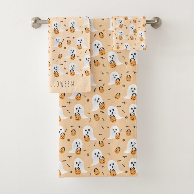 Ghosts Trick Ou Traiter Citrouille Motif Pail (En situation)