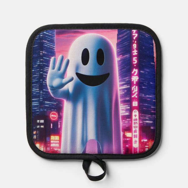 Ghosty Wave & Urban Lights  Pot Holder (Front)
