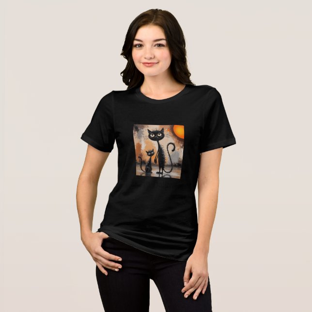 Ghosty Wave & Urban Lights  Tri-Blend Shirt (Front Full)