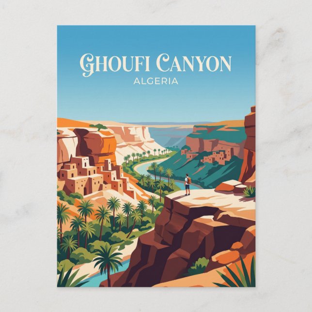 Ghoufi Canyon Algeria Postcard (Front)