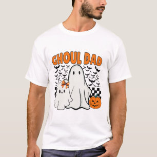 Ghoul Dad Halloween Ghost Spooky Season Retro Dadd T-Shirt