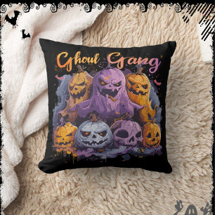 Ghoul Gang    ExDesigner   Halloween Throw Pillow