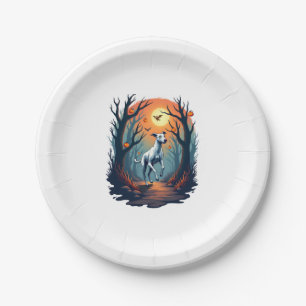 Ghoul Greyhound Dash Paper Plate