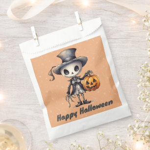 Ghoul in Top Hat Cute Background Happy Halloween Favour Bag