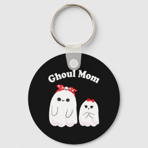 Ghoul Mom Funny Halloween Mommy Ghost Keychain