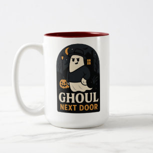 Ghoul Next Door   Halloween Two-Tone Coffee Mug