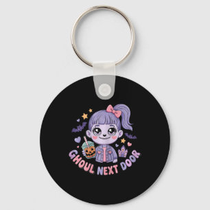 Ghoul Next Door Kawaii Zombie Girl Spooky Cute Hal Keychain