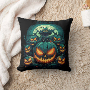 Ghoulish Glare Throw Pillow