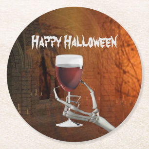 Ghoulish Halloween Cocktail Party Paper Coasters