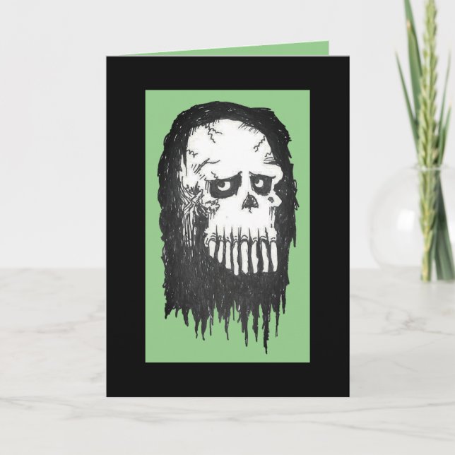 Ghoulish Reaper "You're HOW old?" Birthday Card (Front)