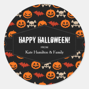 Ghoulish Things of Halloween Classic Round Sticker