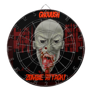Ghoulish Zombie Attack Dartboard