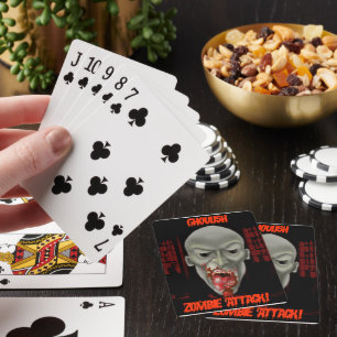 Ghoulish Zombie Attack Playing Cards