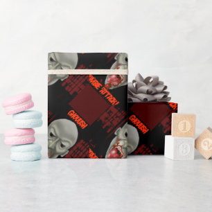 Ghoulish Zombie Attack Wrapping Paper