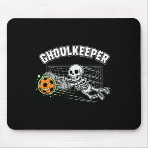 Ghoulkeeper Skeleton Goalie Halloween Soccer Pun Mouse Pad