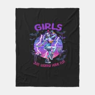 Ghouls Just  To Have Fun Fleece Blanket