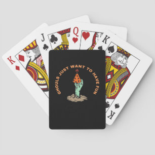 Ghouls Just To Have Fun Funny Halloween Ghouls An Playing Cards