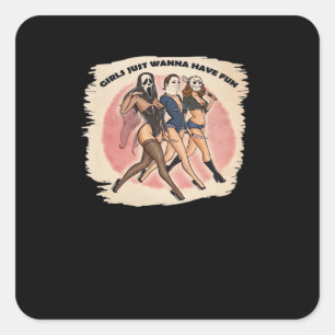 Ghouls Just To Have Fun Square Sticker