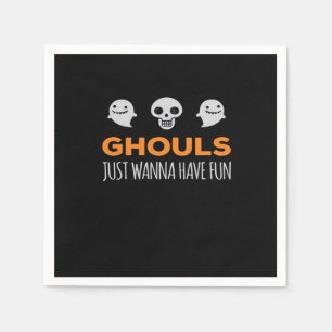 Ghouls Just Wanna Have Fun Autumn Aesthetic Napkin