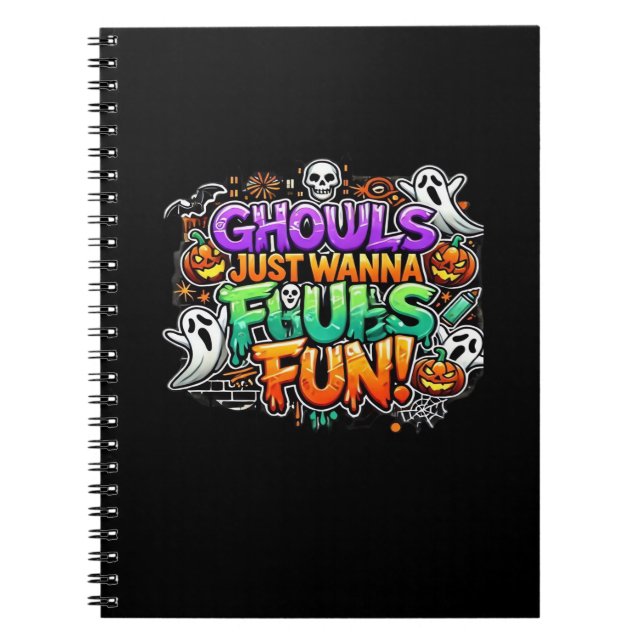 Ghouls Just Wanna Have Fun – Autumn Ghouls Notebook (Front)