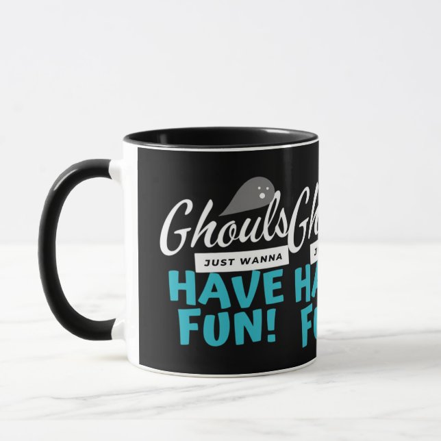Ghouls Just Wanna Have Fun Basic Vibes Mug (Left)