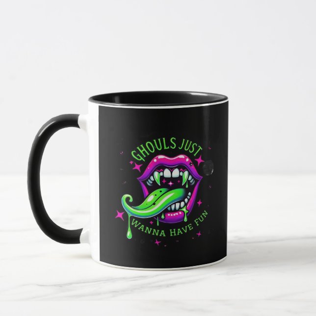 Ghouls Just Wanna Have Fun Boo-tiful Design Mug (Left)