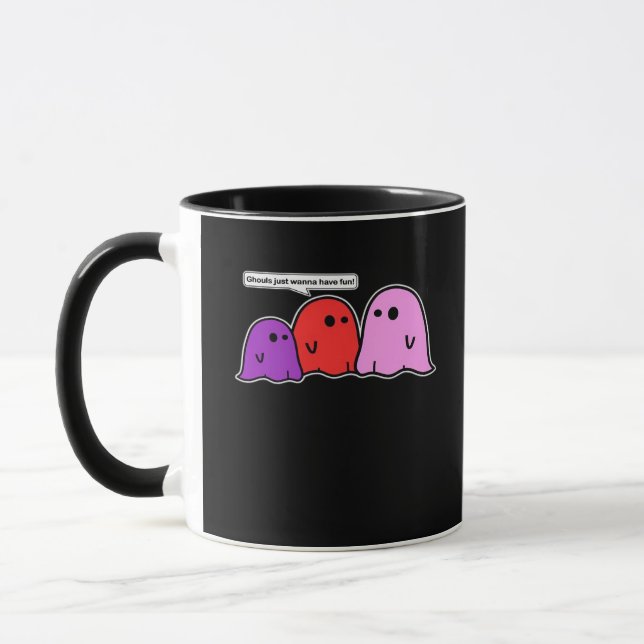 Ghouls Just Wanna Have Fun Classic Slogan Mug (Left)