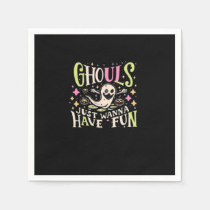 Ghouls Just Wanna Have Fun Creepy Design Napkin