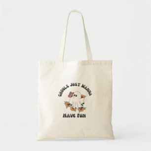 Ghouls Just Wanna Have Fun Creepy Design Tote Bag