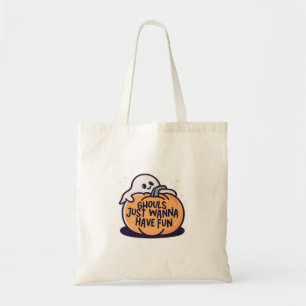 Ghouls Just Wanna Have Fun - Cute Halloween Doodle Tote Bag