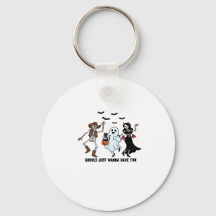 Ghouls Just Wanna Have Fun - Dancing Skeleton Spoo Keychain