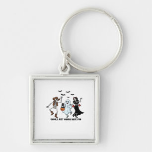 Ghouls Just Wanna Have Fun - Dancing Skeleton Spoo Keychain