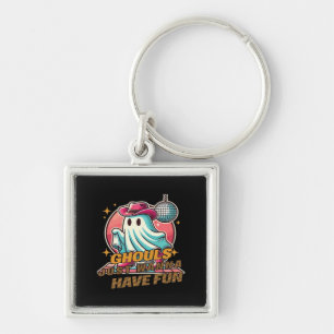 Ghouls Just Wanna Have Fun Disco Design For Hallow Keychain