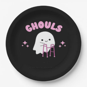 Ghouls Just Wanna Have Fun Funny & Sloth Paper Plate