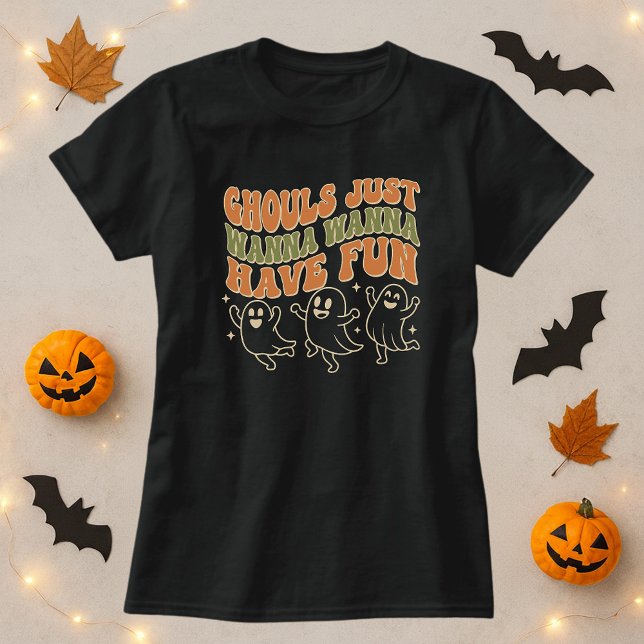  Ghouls Just Wanna Have Fun Ghost Halloween Party  T-Shirt (Creator Uploaded)
