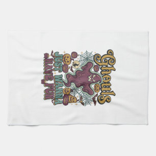 Ghouls Just Wanna Have Fun Ghost Pumpkins Witch Mo Kitchen Towel