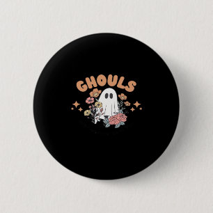 Ghouls Just Wanna Have Fun Halloween Art Sloth Des 2 Inch Round Button